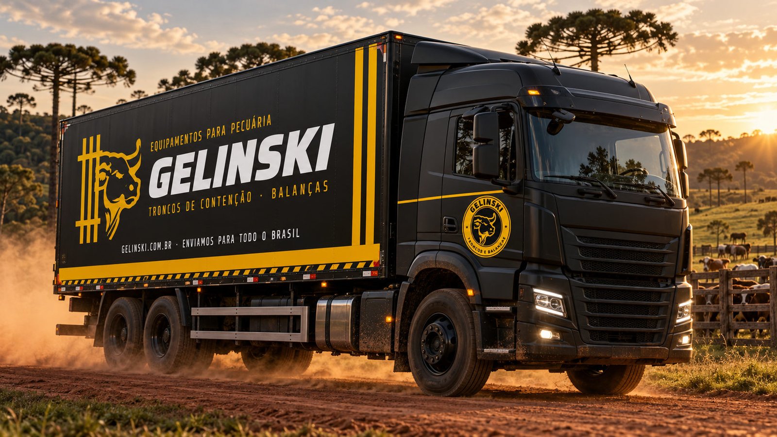 Caminhão com a nova identidade da Gelinski